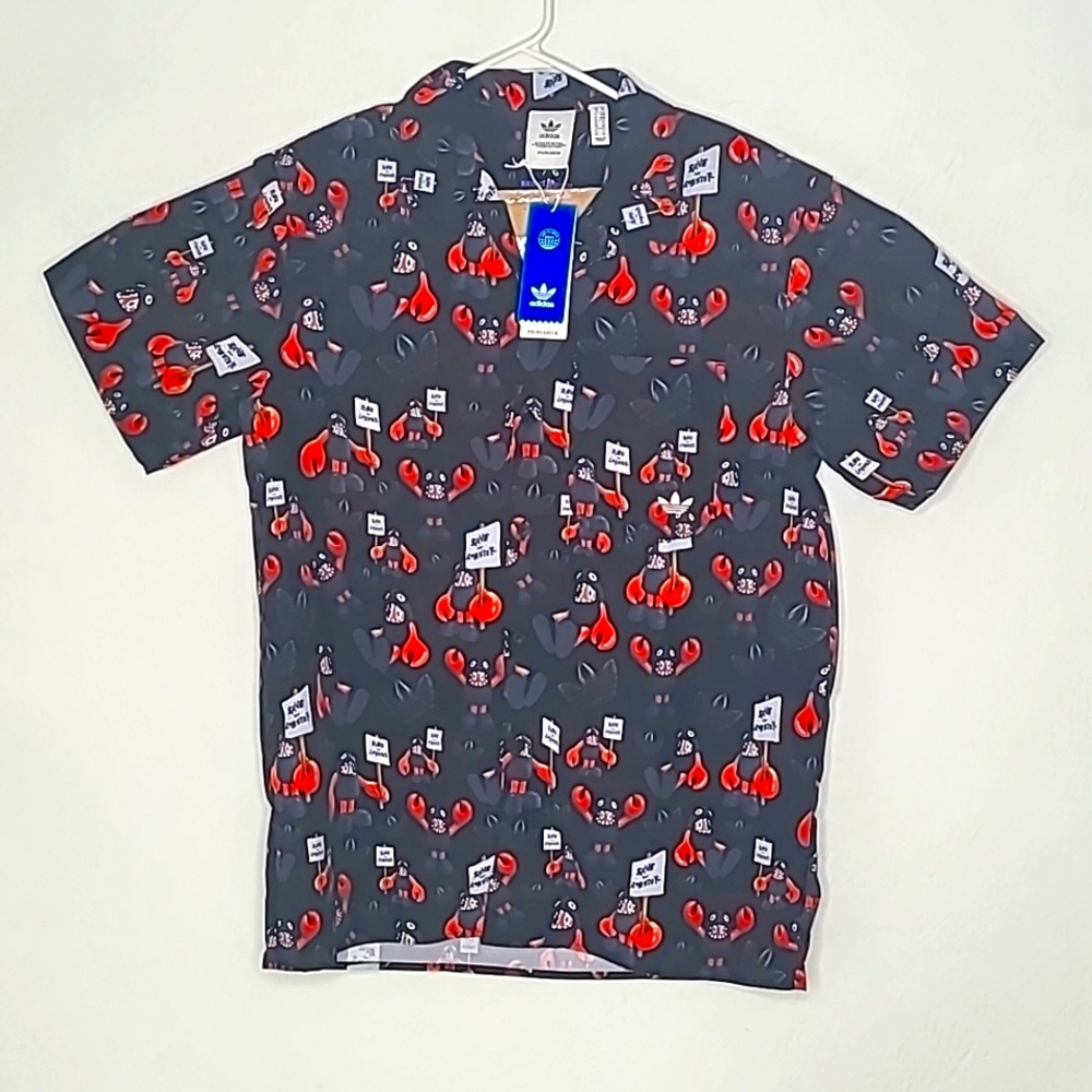 :::NWT:::Adidas Philip Colbert Mens Button Down Save The Lobster shirt